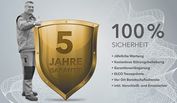 5 / 10 Jahre Garantie mit ELCO, 100% Sicherheit