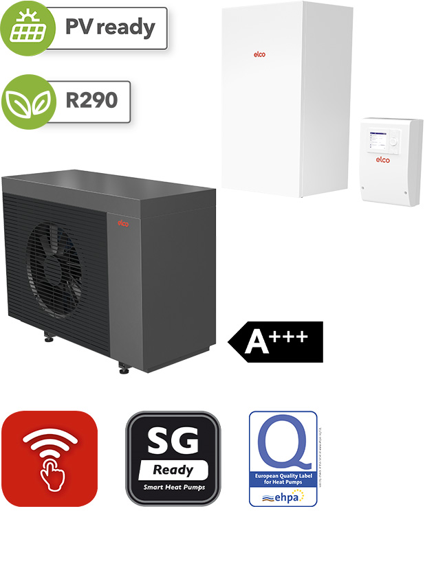 Nachrüstlösung HYBRIDSYSTEM AEROTOP SG Luft-Wasser-Wärmepumpe AEROTOP SG ELCO