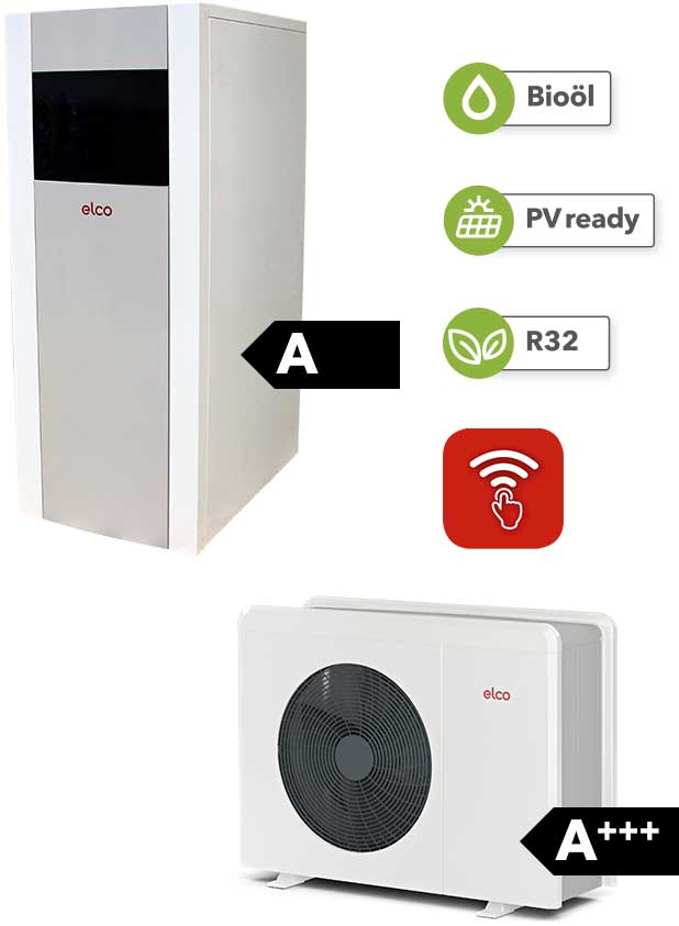 Wärmepumpen-Öl-Hybridsystem AEROTOP® MONO.2 mit STRATON® ST ELCO